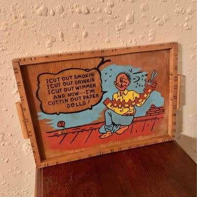 #12 Humorous Vintage Bar Item - Tray