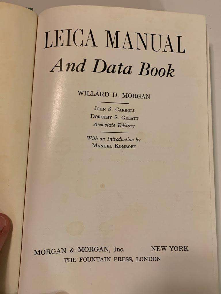 #80 LEICA MANUAL Camera Book by Willard D. Morgan 14th Edition
