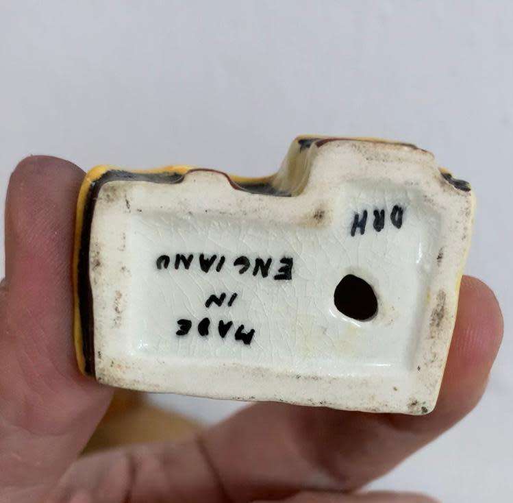 #88 Handpainted and signed ceramic thatch cottage