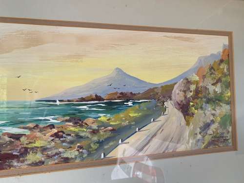 Beautiful Oil Painting Of Lions Head By H Anderson