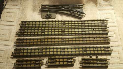 Vintage 8 piece Hornby track lot