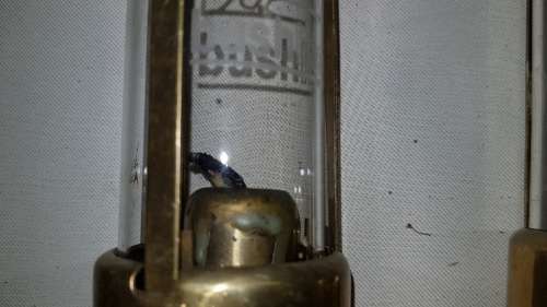 Set of three vintage brass bush lights.