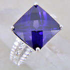 46 CT NATURAL AMETHYST GEMSTONE SILVER RING SIZE8