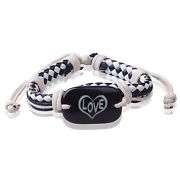 ADJUSTABLE ROPE LEATHER BRAID LOVE HART WRISTBAND BANGLE BRACELET