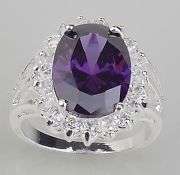 AMETHYST SILVER RING SIZE 7