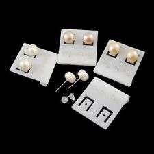 GENUINE WHITE FRESHWATER PEARL EARRING STUDS 1 PAIR