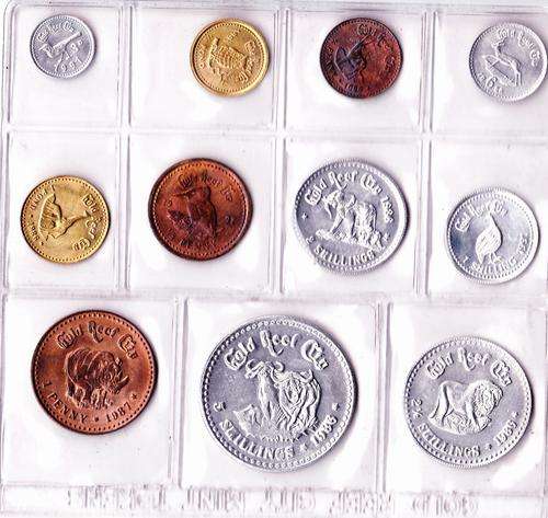 Gold Reef City Mint Tokens various dates in sealed polymer card