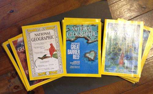 National Geographic 1975, 1980's- 1990's x 17 Magazines
