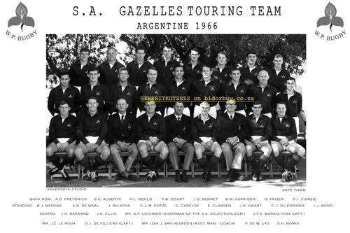 1966 Springbok Gazelle toer na Suid Amerika span foto
