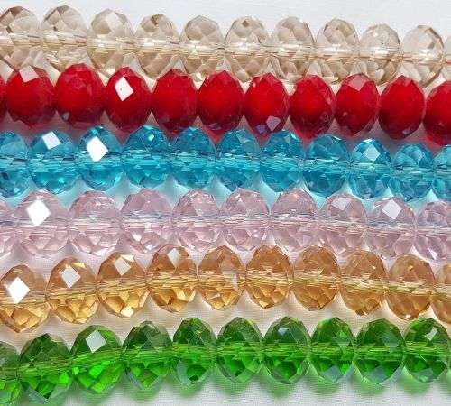 36 x 8x12mm - Mix Pack  Rondelle glass beads