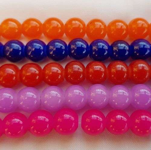 50 x 8mm Glass beads - 1 mix pack