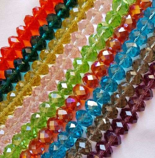 36 x 8x12mm - Mix Pack  Rondelle glass beads