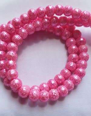 20  x 6mm   Pink  Beads As per Picture