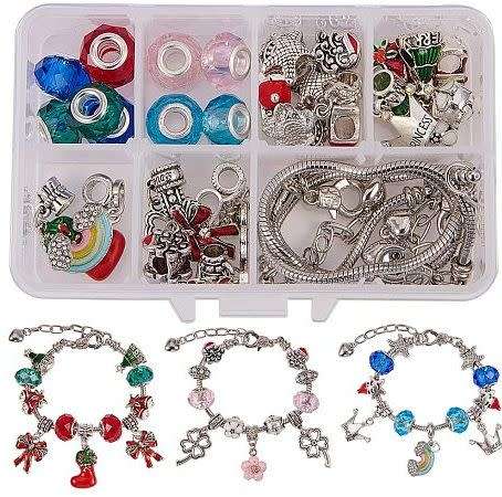***DIY***  36PCS Charm Bracelet Kit ---- 3 x bracelets