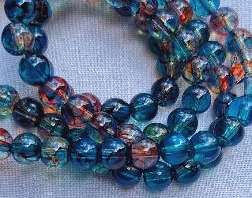 20Pc x 6mm  Imitation Opalite Glass  Beads