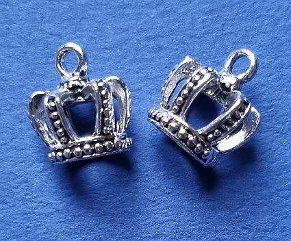 1pc Tibetan Silver Crown Charm 14x12mm - each