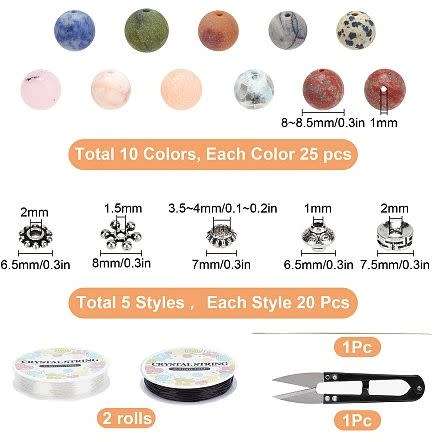 ***DIY***  350+Pcs Frosted Natural Gemstone Stretch Bracelets Making Kit