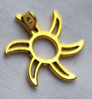 Tibetan Style Antique Gold Tone Sun Shape Toggle Clasp  21 mm - 1 Set