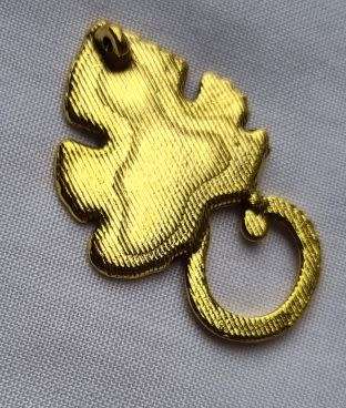 Tibetan Style Antique Gold Tone Leaf Toggle Clasp  36x22 mm - 1 Set