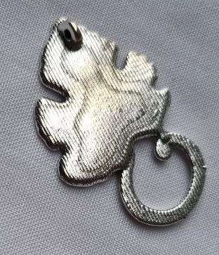 Tibetan Style Silver Tone Leaf Toggle Clasp  36x22 mm - 1 Set