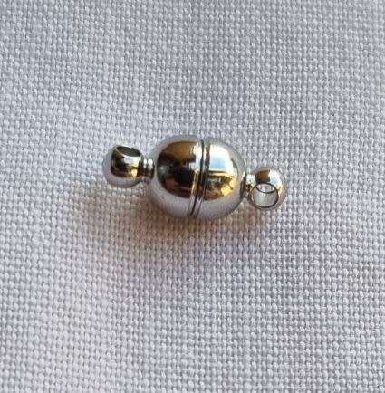 1pc Magnetic Clasp, Antique Silver , 11x5mm - Each