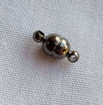 1pc Magnetic Clasp, Black, 11x5mm - Each