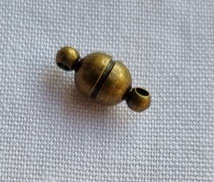 1pc Magnetic Clasp, Bronze  , 11x5mm - Each