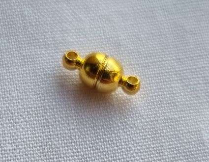 1pc Magnetic Clasp, Gold Tone, 11x5mm - Each