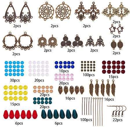 ***DIY*** Alloy / Brass Chandelier Earring Components Kit***497 Pcs