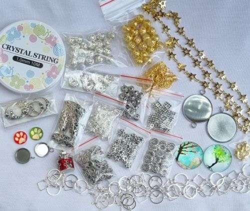 !!Weekend Special!!  3.2 Kg Mixed Assorted Glass Beads and Findings  +/-  7850 pc