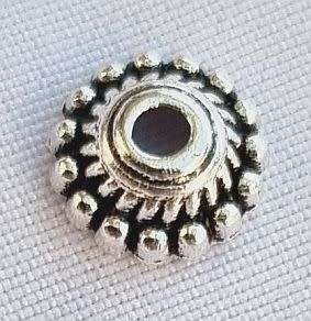 10pc, 7.5mm  Tibetan Style Antique Silver Tone Bead Caps