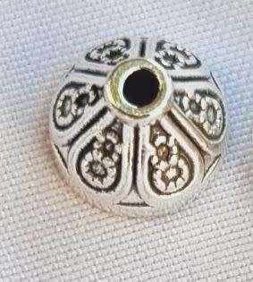 10pc, 9.5mm  Tibetan Style Antique Silver Tone Bead Caps