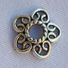 10pc, 11mm  Tibetan Style Antique Silver Tone Bead Caps