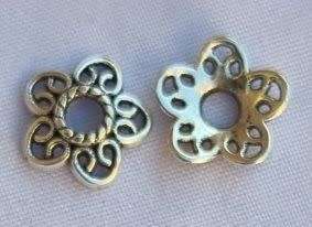 10pc, 11mm  Tibetan Style Antique Silver Tone Bead Caps