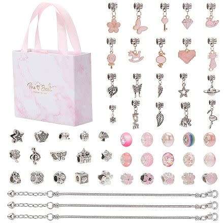 ***DIY***  Bracelet Making Kit, Tibetan Style Alloy, Enamel and Resin European Beads, Bracelets