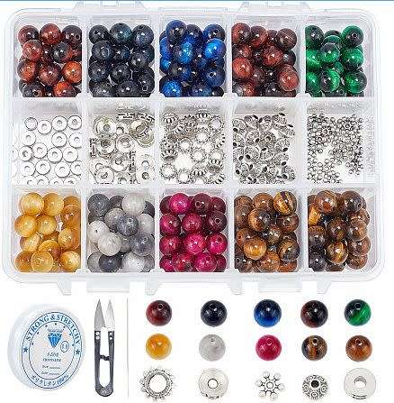 ***DIY***    Natural Tiger Eye Beads / Jewelry Making Kit