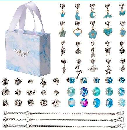 ***DIY***  Bracelet Making Kit, Tibetan Style Alloy, Enamel and Resin European Beads, Bracelets