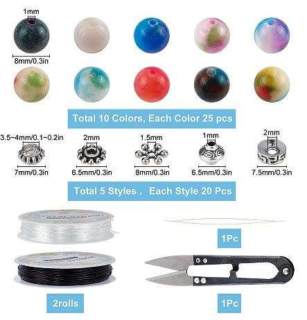 ^^Beading Kit^^  Natural White Jade / Dyed / Beads & Findings