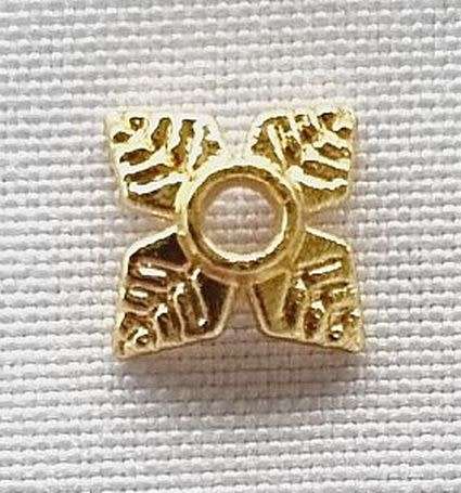 10pc x 8mm / 18K Gold Plated /  Tibetan Style  Bead Caps