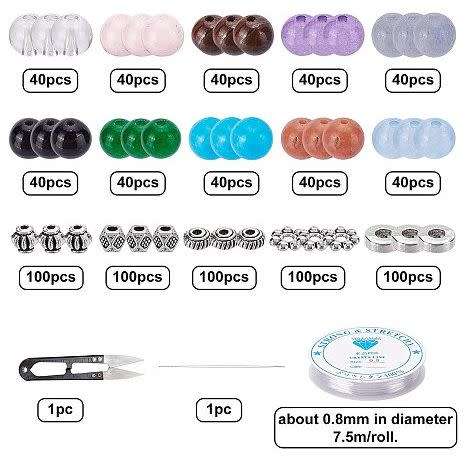 ^^Beading Kit^^  Natural / Assorted 6mm Gemstone Beads /  Findings 900+pcs