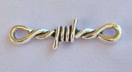 1pc x (33mm) Wire / Antique Silver  Tibetan Style Connector