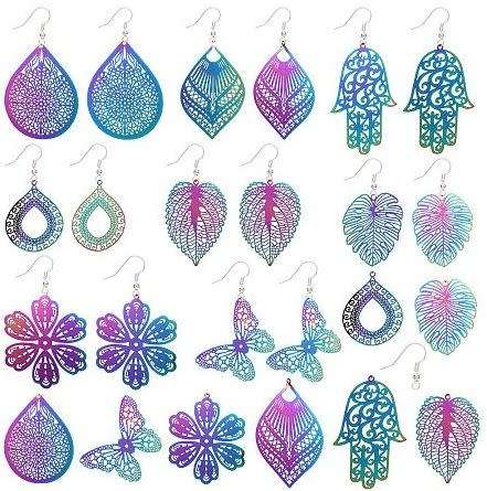 ***DIY*** 8 Pairs / Stainless Steel / Brass Pendants Earing Making Kit