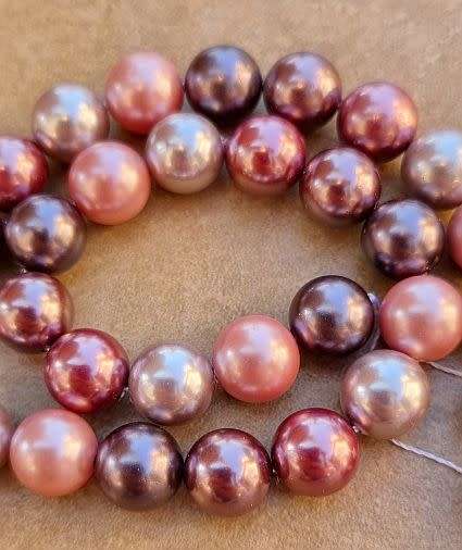 1 Strand (10mm)  Natural / Old Rose /  Shell Pearl / Round Beads (18pcs per strand)