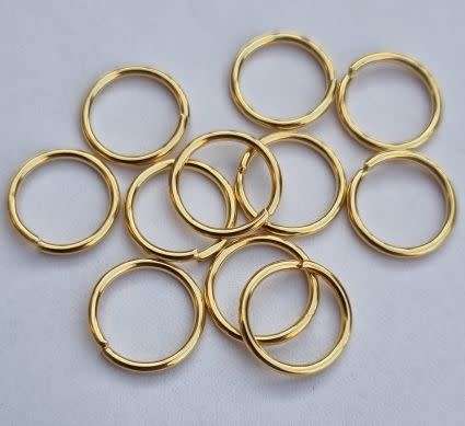 *Clearance Sale* 10pc  x (12x1mm) Gold Plated / Stainless Steel /  Open Jump Rings