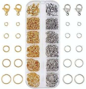 **DIY**  690 pc Jewelry Making Kit / Stainless Steel  /  Jump Rings / Lobster Clasps