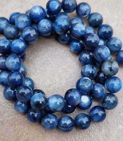 Clearance Sale** 1 Strand  (+/- 6mm)  Grade A Natural Kyanite/Cyanite/ Disthene Round Beads +/-66pcs