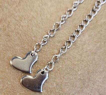 1Pc Stainless Steel  / Extender Chain / With Heart Charm