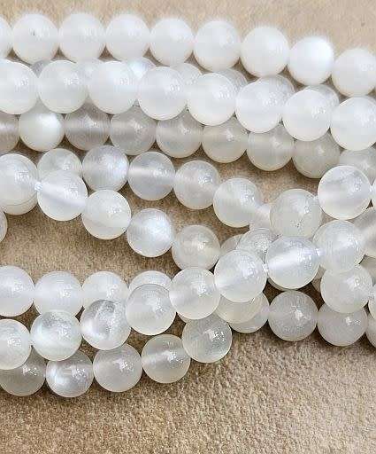 1 Strand (+/-5mm) Grade A Natural Moonstone / Round Beads  (+/-78pcs)