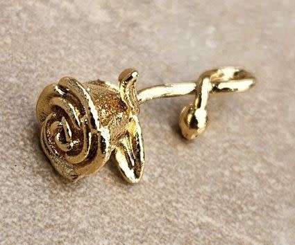 *Clearance Sale*1pc x (20x11mm) Rose / Gold Plated / Brass  / Pendant