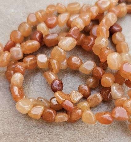 *Clearance Sale*1 Strand   Natural /  Red Aventurine/  Nugget   Beads +/- 75pcs